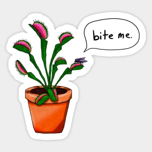 Bite Me Venus Flytrap - Orange Sticker